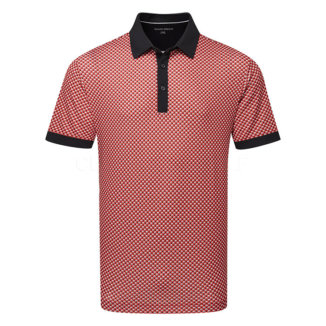 Galvin Green Mate Golf Polo Shirt Red/Black D01000459785