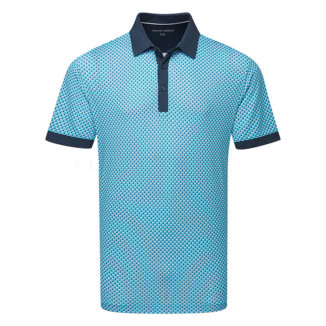 Galvin Green Mate Golf Polo Shirt Aqua/Navy D01000459846