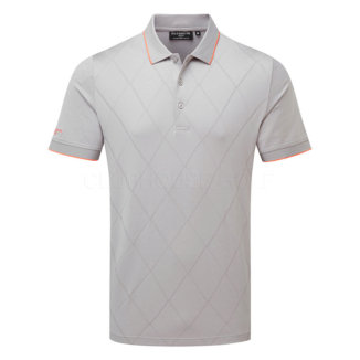 Glenmuir Keith Golf Polo Shirt Light Grey/Apricot MSL7649-KEI