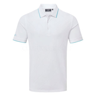 Glenmuir Keith Golf Polo Shirt White/Aqua MSL7649-KEI