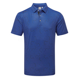 Ping Geo Golf Polo Shirt Blue Surf/Navy P03520-BSN