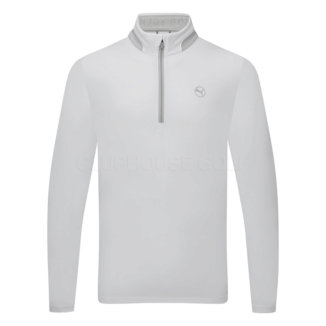 Puma Lightweight 1/4 Zip Golf Sweater White Glow/Ash Grey 621862-02