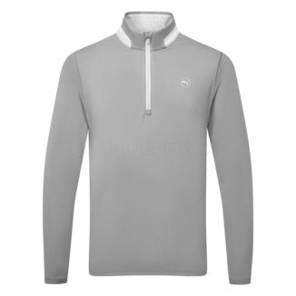 Puma Lightweight 1/4 Zip Golf Sweater Slate Grey/Ash Grey 621862-04