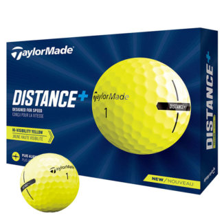 TaylorMade Distance Plus Personalised Logo Golf Balls Yellow