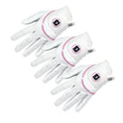 FootJoy Ladies Weathersof Golf Glove White/Pink (Right Handed Golfer) Multi Buy